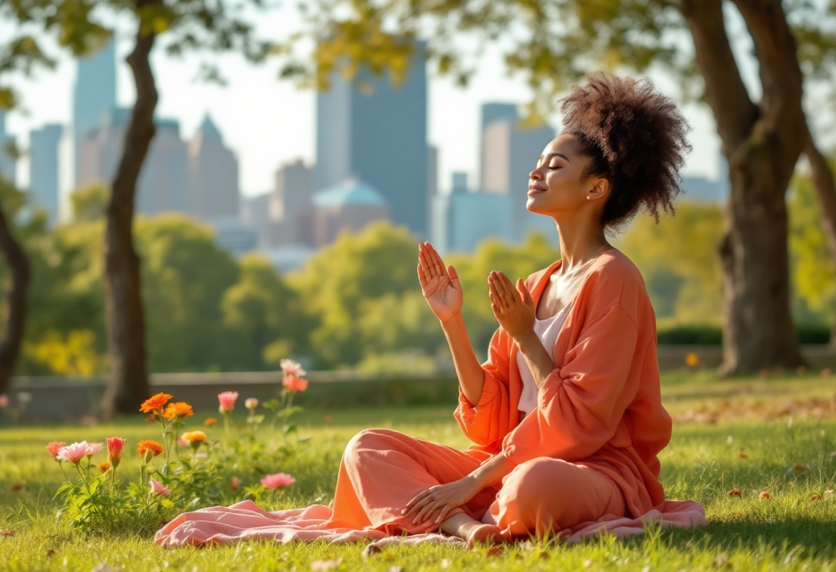 요가하는 여인 이미지