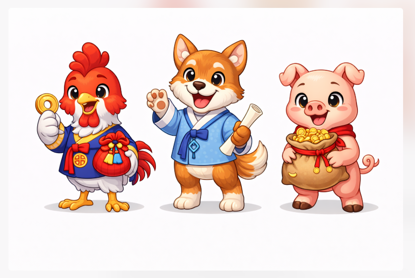 닭띠, 개띠, 돼지띠 2026년 운세