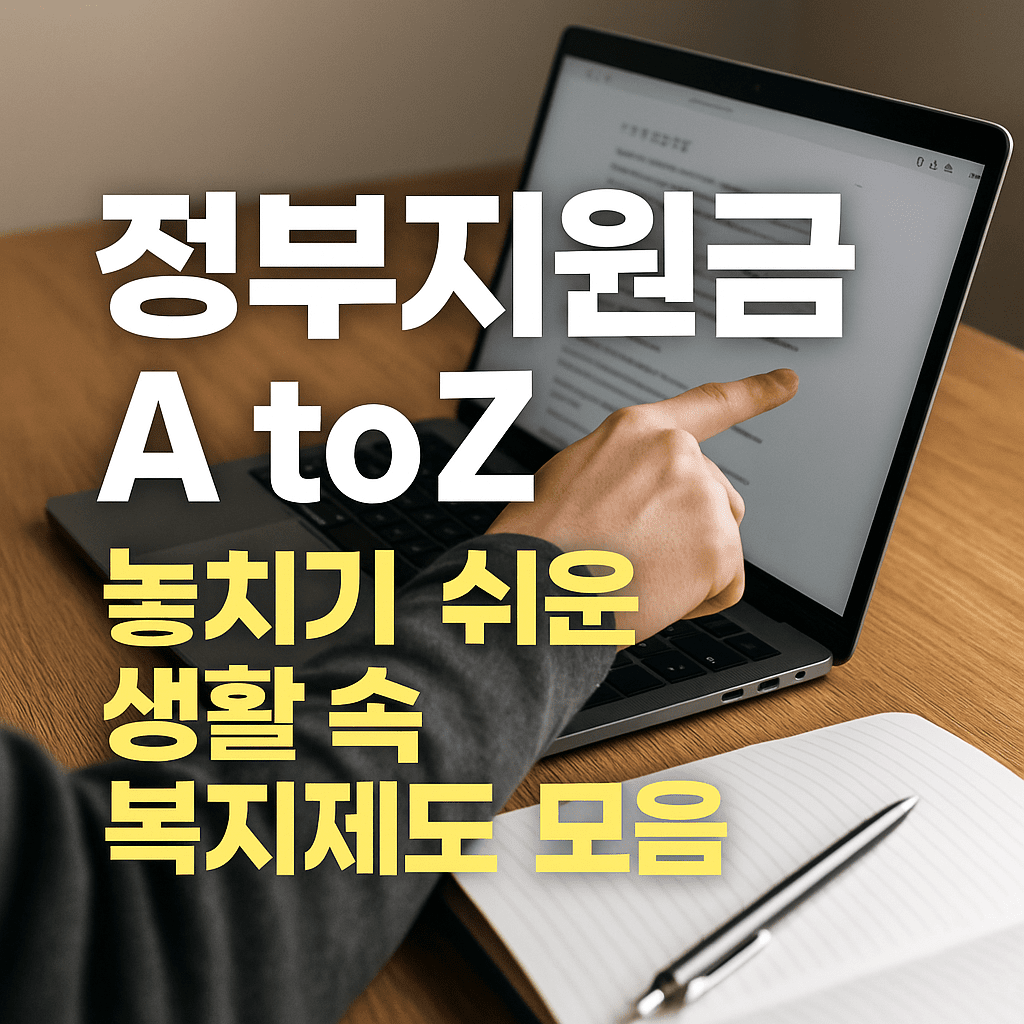 정부지원금 A to Z ❘ 놓치기 쉬운 생활 속 복지제도 모음