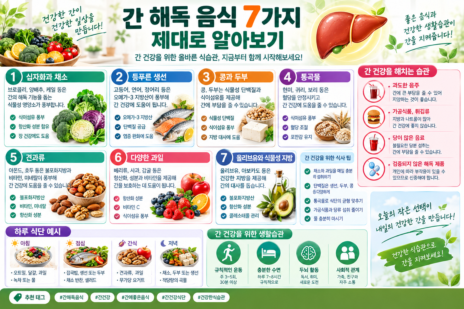 간 해독 음식 관련 자료