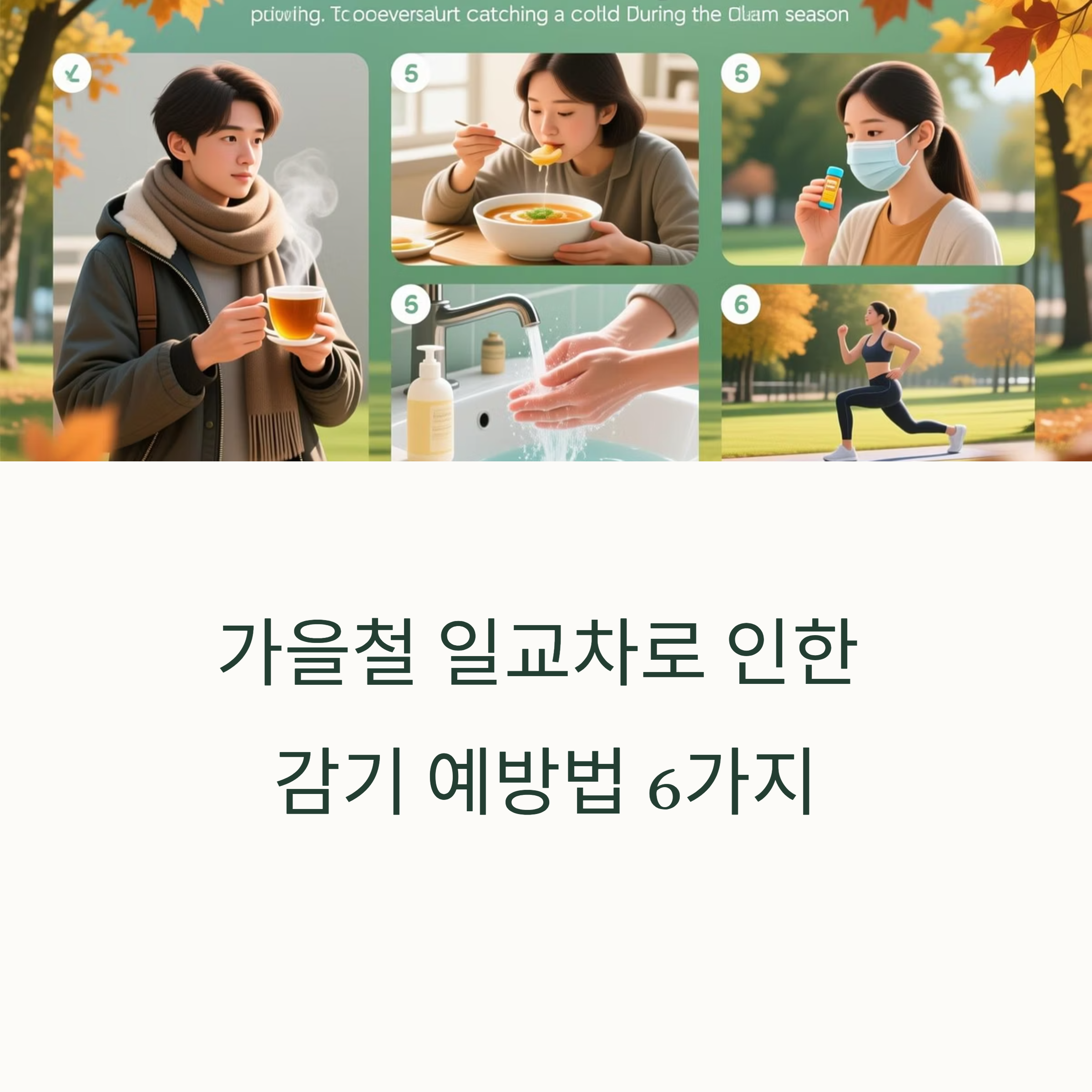 가을철 일교차로 인한 감기 예방법