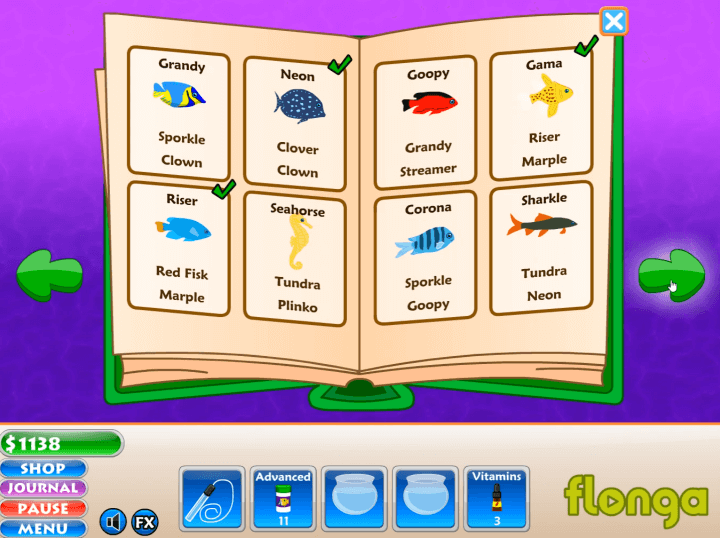 물고기-키우기-플래시게임-종료-화면