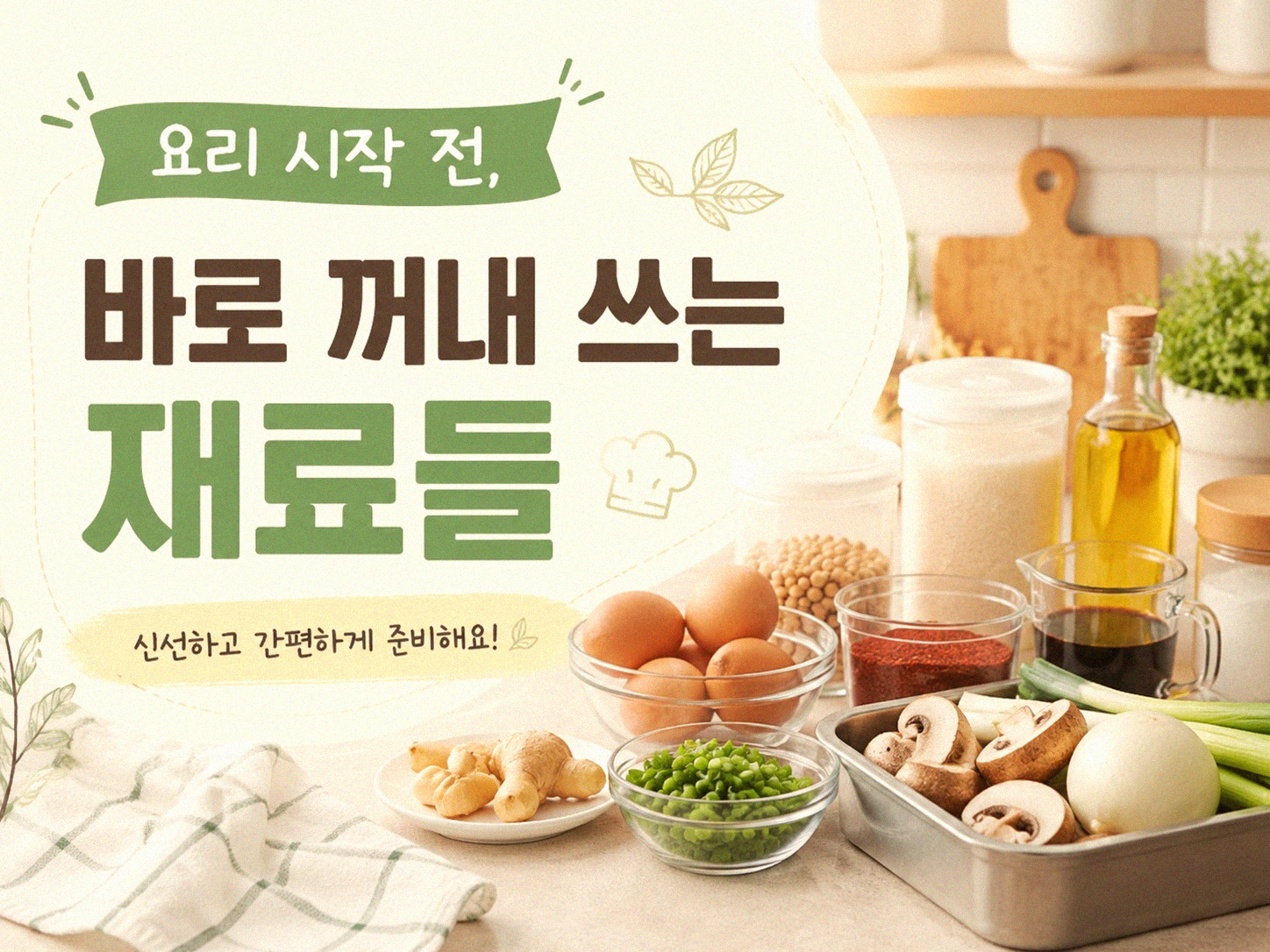 평일 저녁, 재료 소분 하나로 달라지는 요리 시간