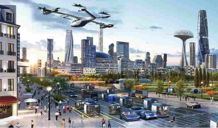 도심항공모빌리티(UAM)상용화 시대 상상도