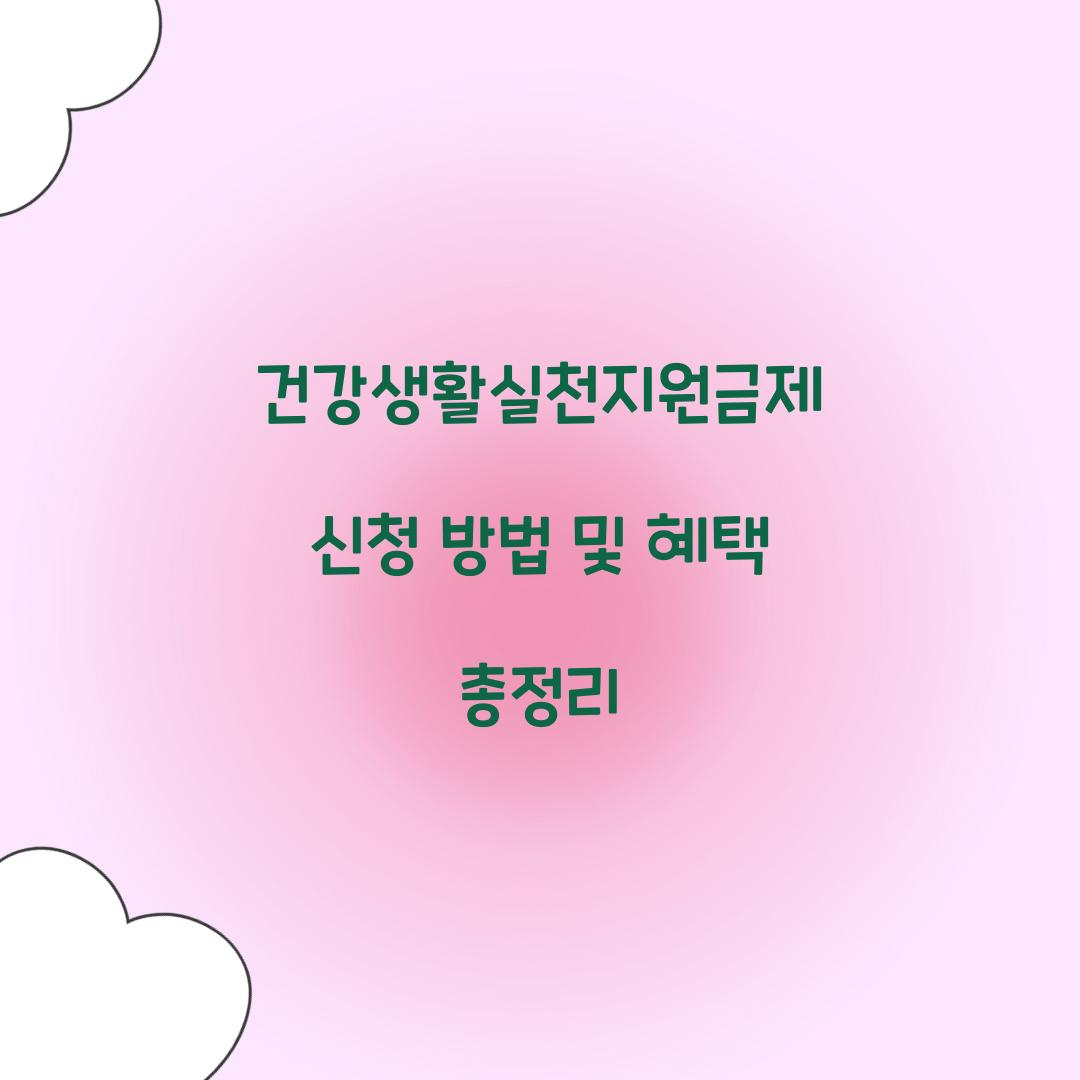 건강생활실천지원금제 신청