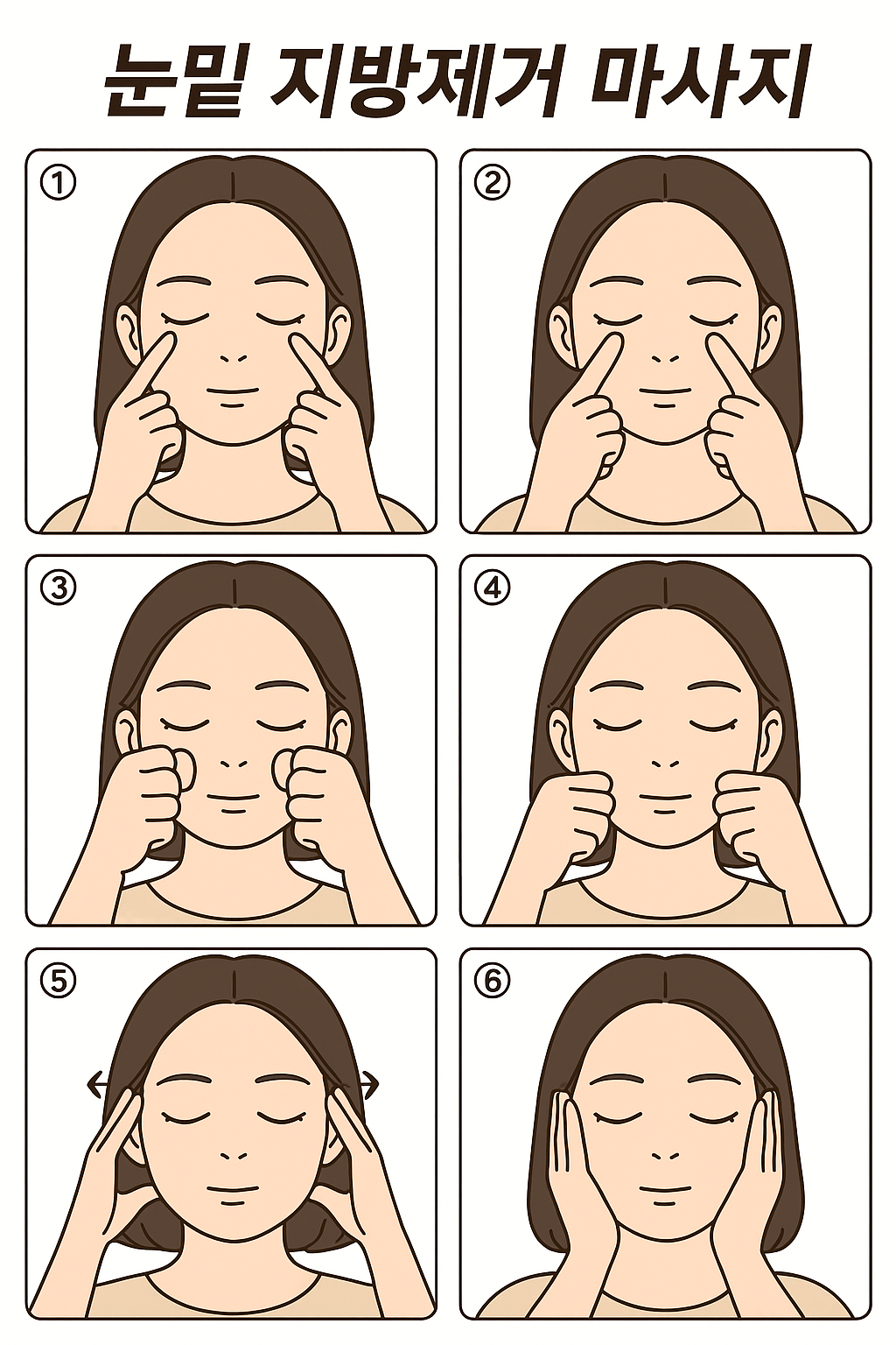 단계별 눈밑 지방제거 마사지 방법