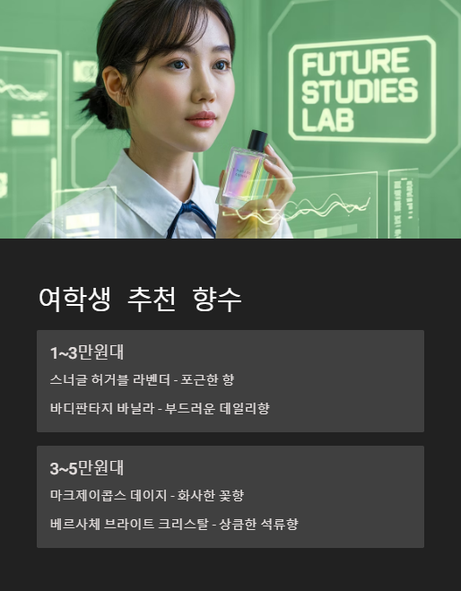 여학생 추천 향수