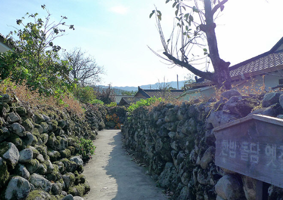 한밤마을 돌담길