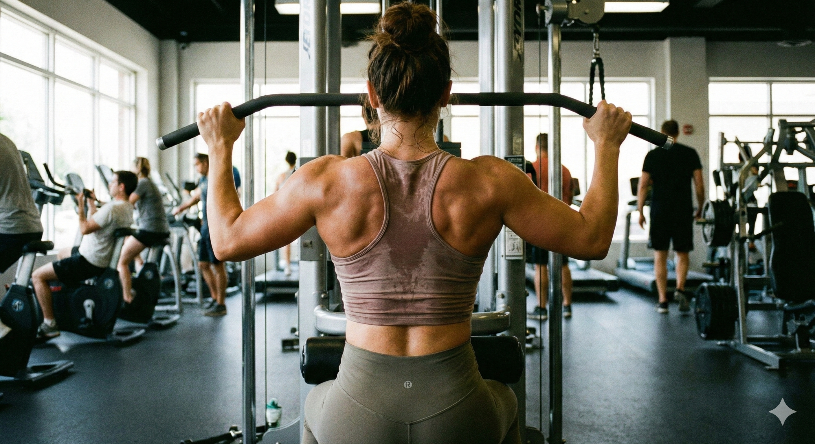 랫 풀 다운 올바른 자세와 등 근육 자극점