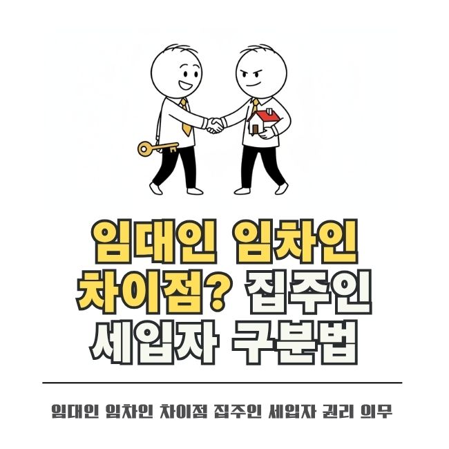 임대인 임차인 개념 및 권리 의무 차이점 안내