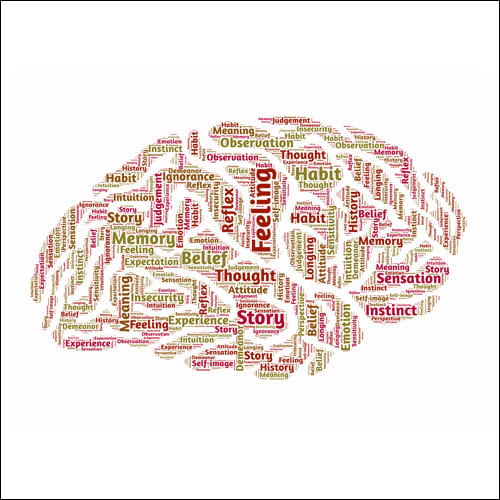 글자들이 모여서 만든 brain 이미지