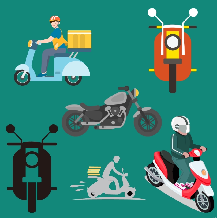 여러가지 오토바이 모습