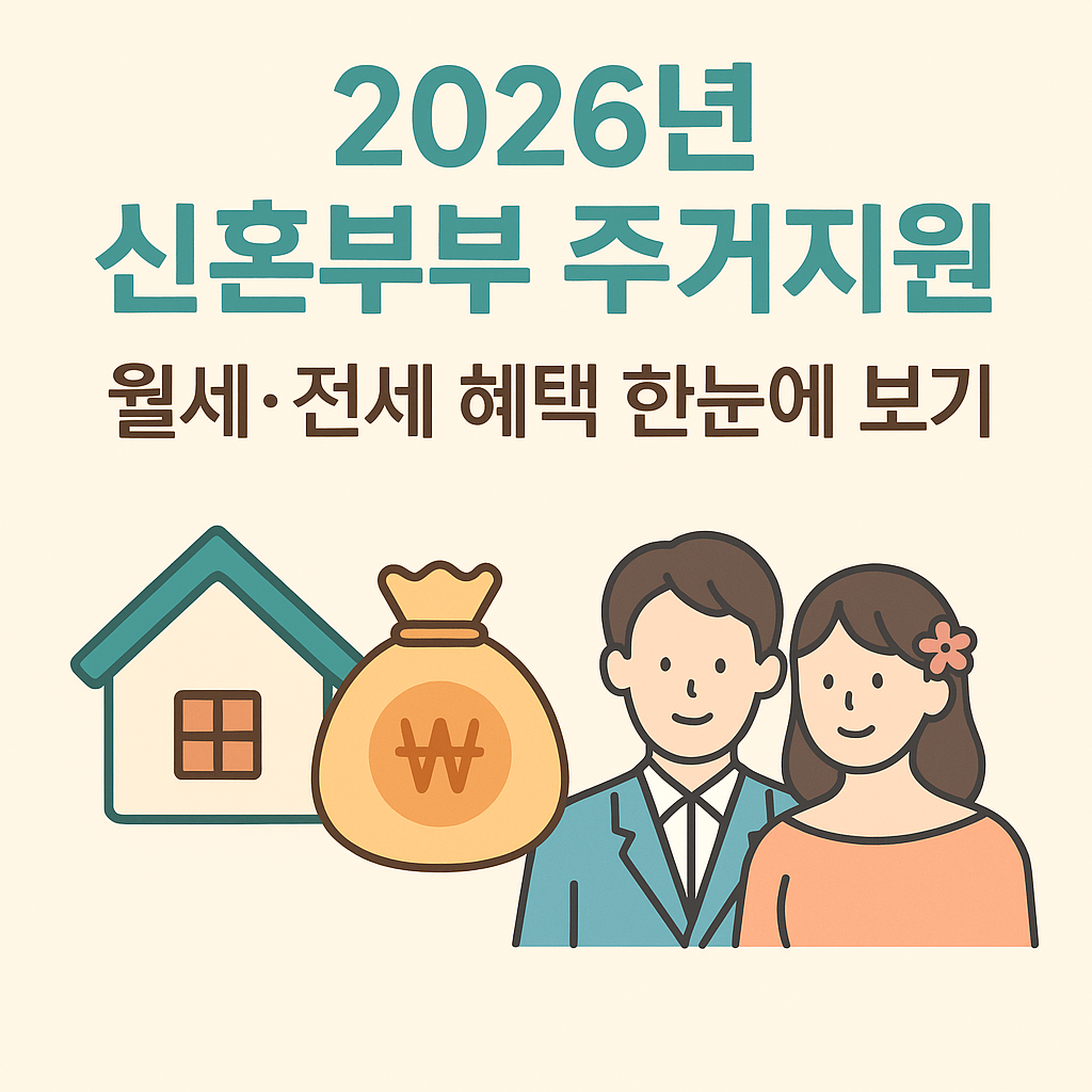 2026년 신혼부부 월세·전세지원 총정리