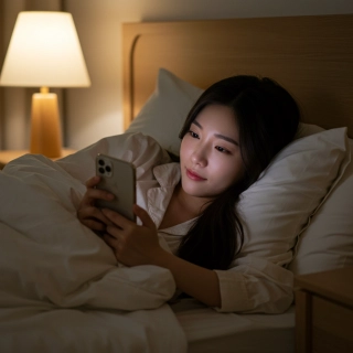 잠들기 전 스마트폰 금지