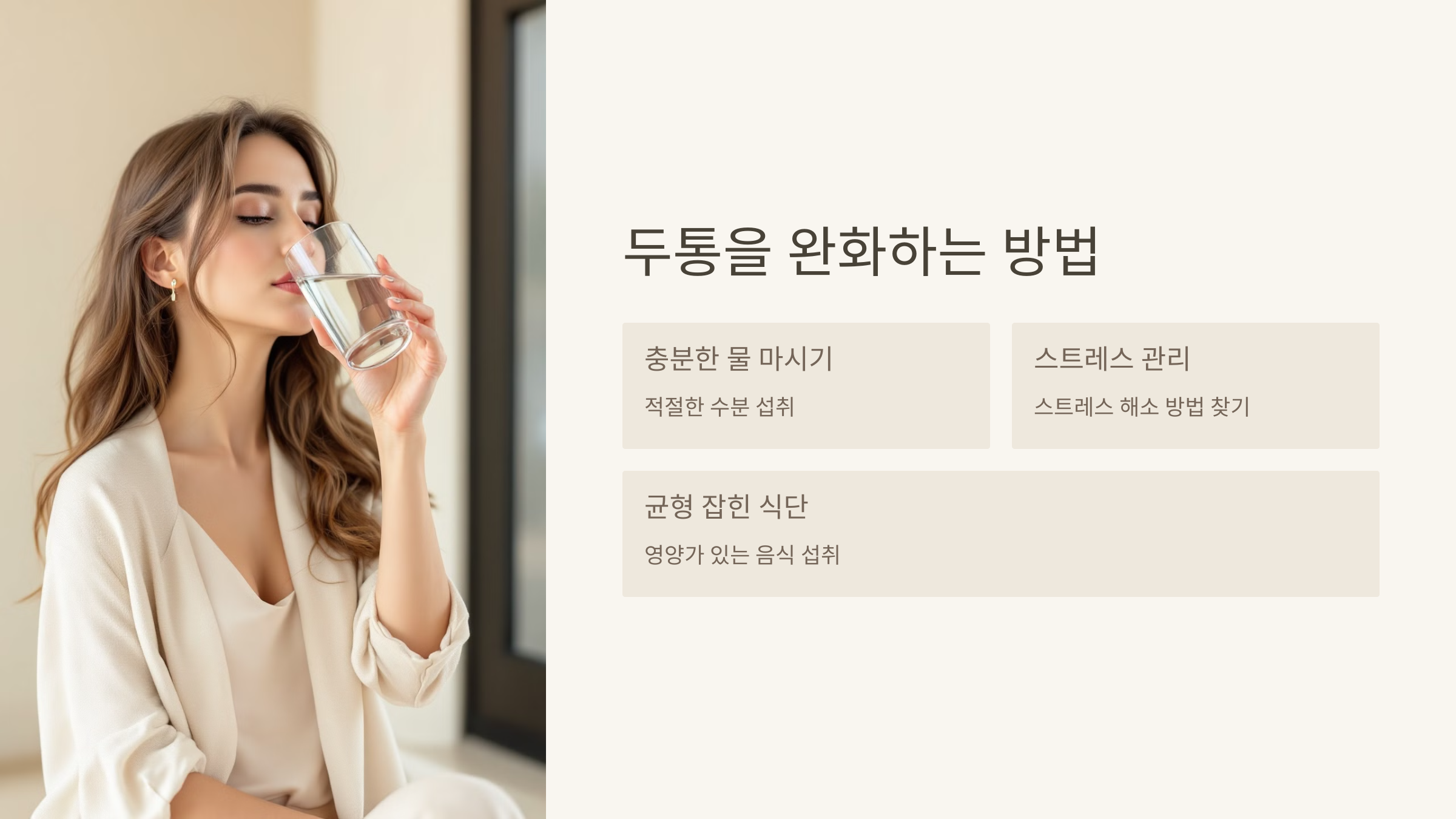 두통을 완화하는 방법