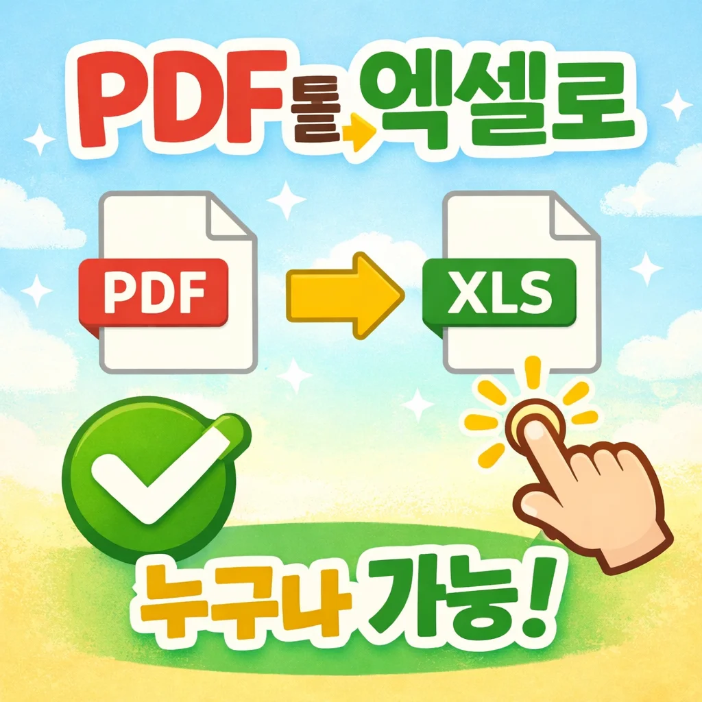 PDF 엑셀로 변환, 엑셀에서 바로 불러오는 방법, 이미지 생성 프롬프트 공개