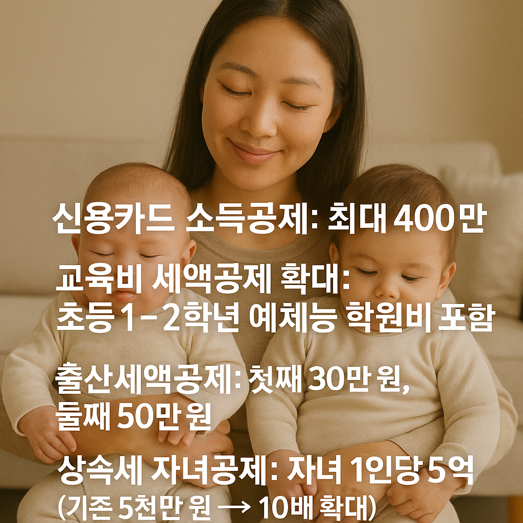 두 자녀 가정 세무 전문가가 말하는 절세 포인트