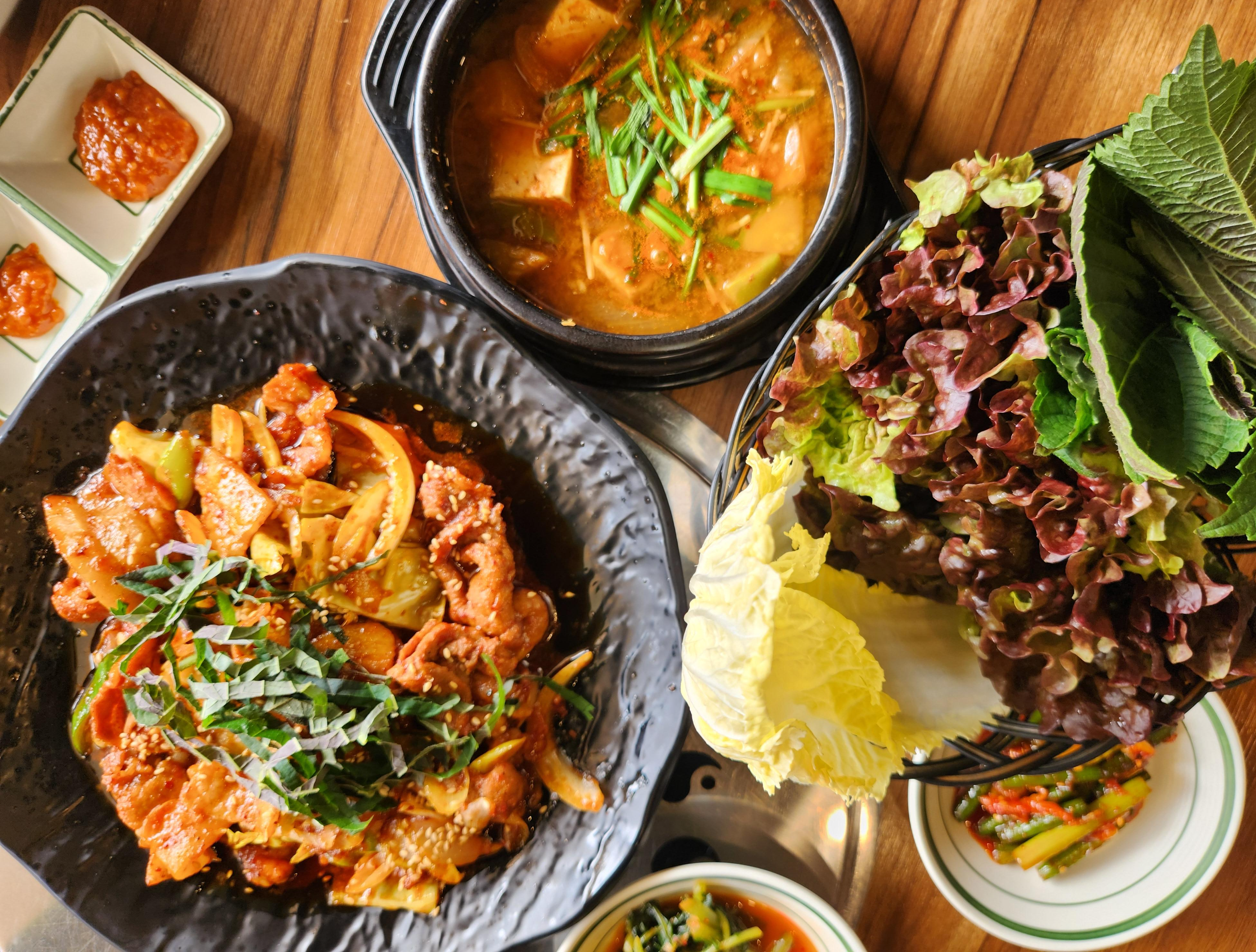슬로가든 내돈내산 제육볶음 한상