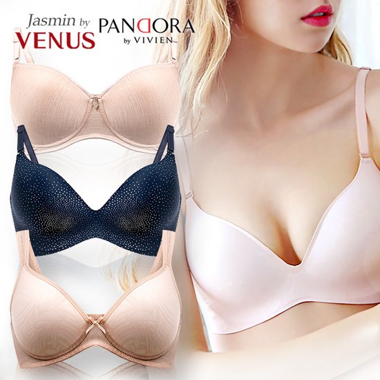 비너스자스민 부드러운착용감 노와이어 브라