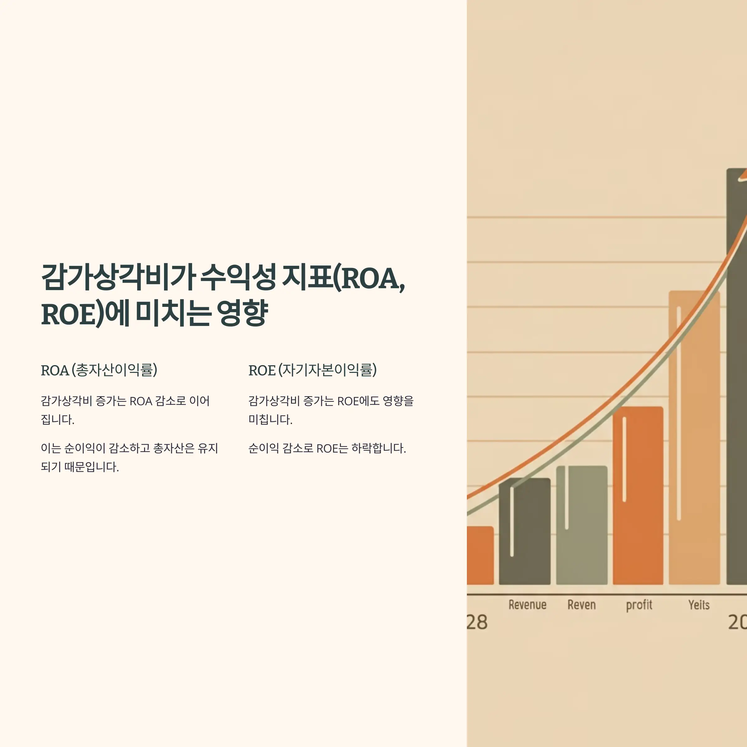 감가상각비가 수익성 지표(ROA, ROE)에 미치는 영향 