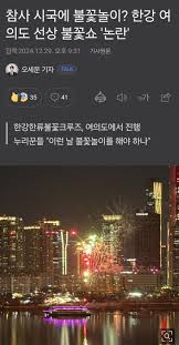 여의도 불꽃놀이 논란