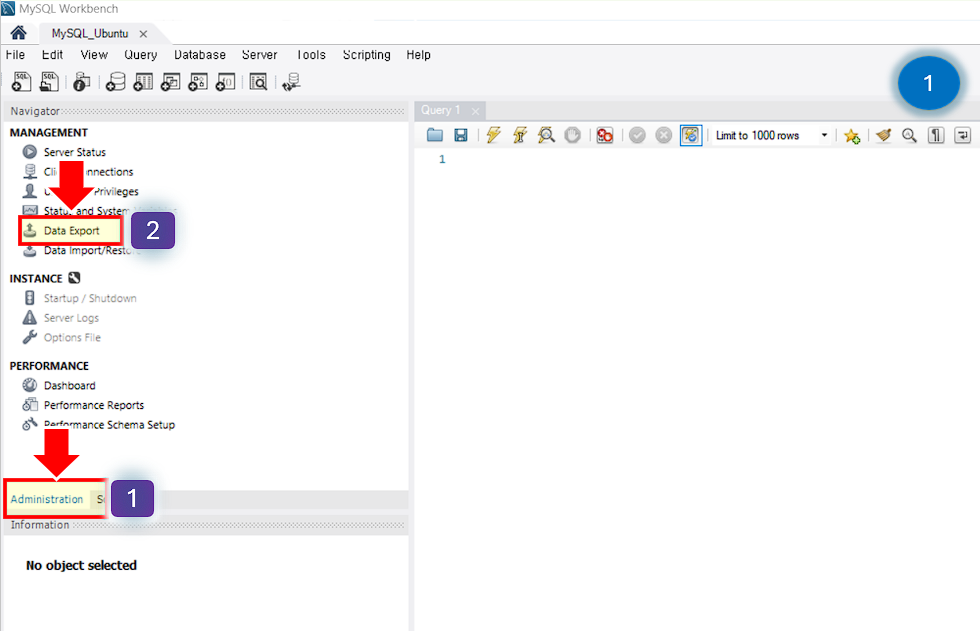 Data Export를 클릭하세요.