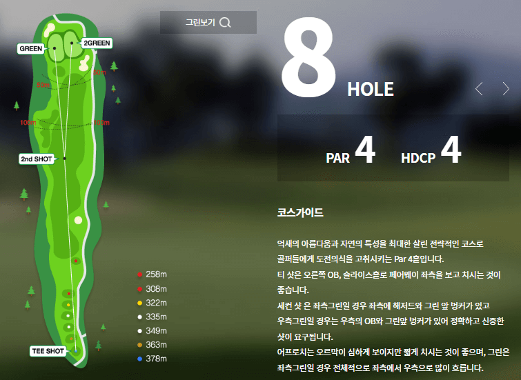 에버리스 골프리조트 레이크코스 8