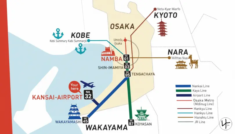 간사이-지방-철도-노선도