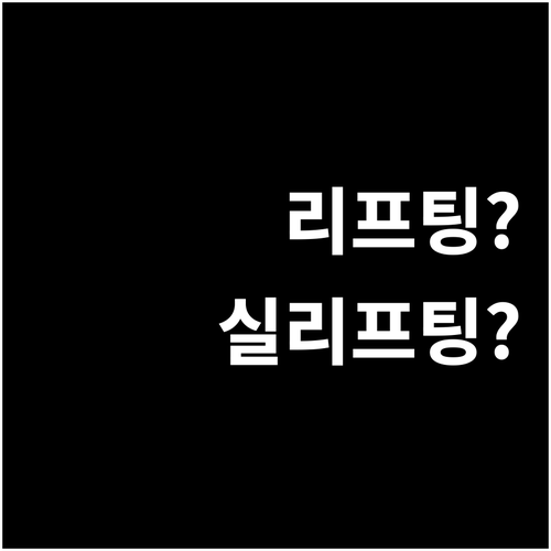 단 하나의 선택, 리프팅? 실리프팅?..
