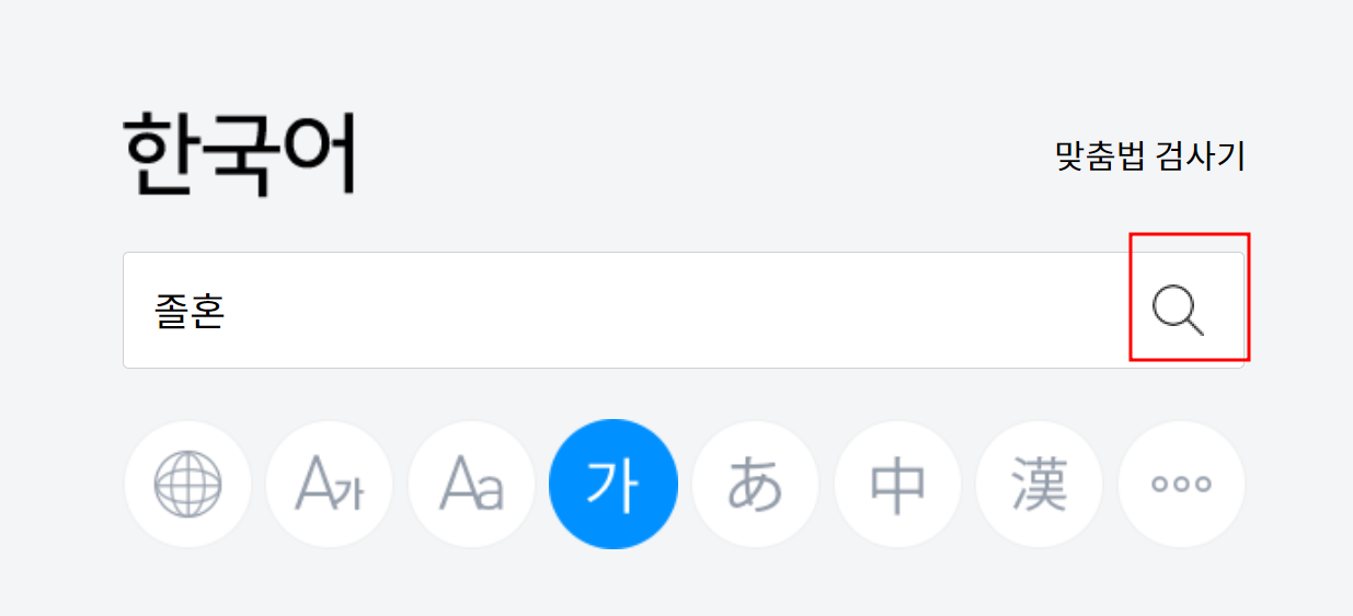 다음 사전 검색