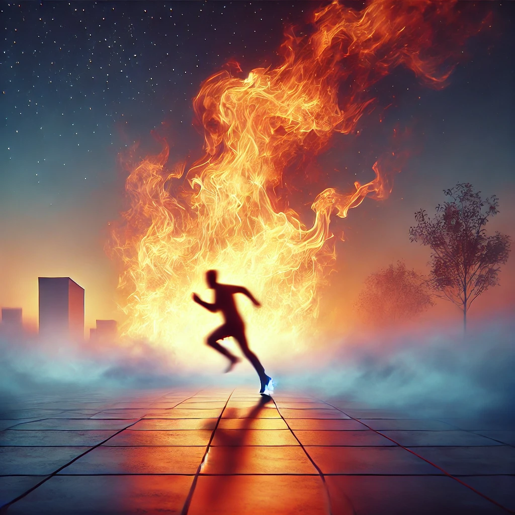 불을 피해 도망치는 꿈해몽