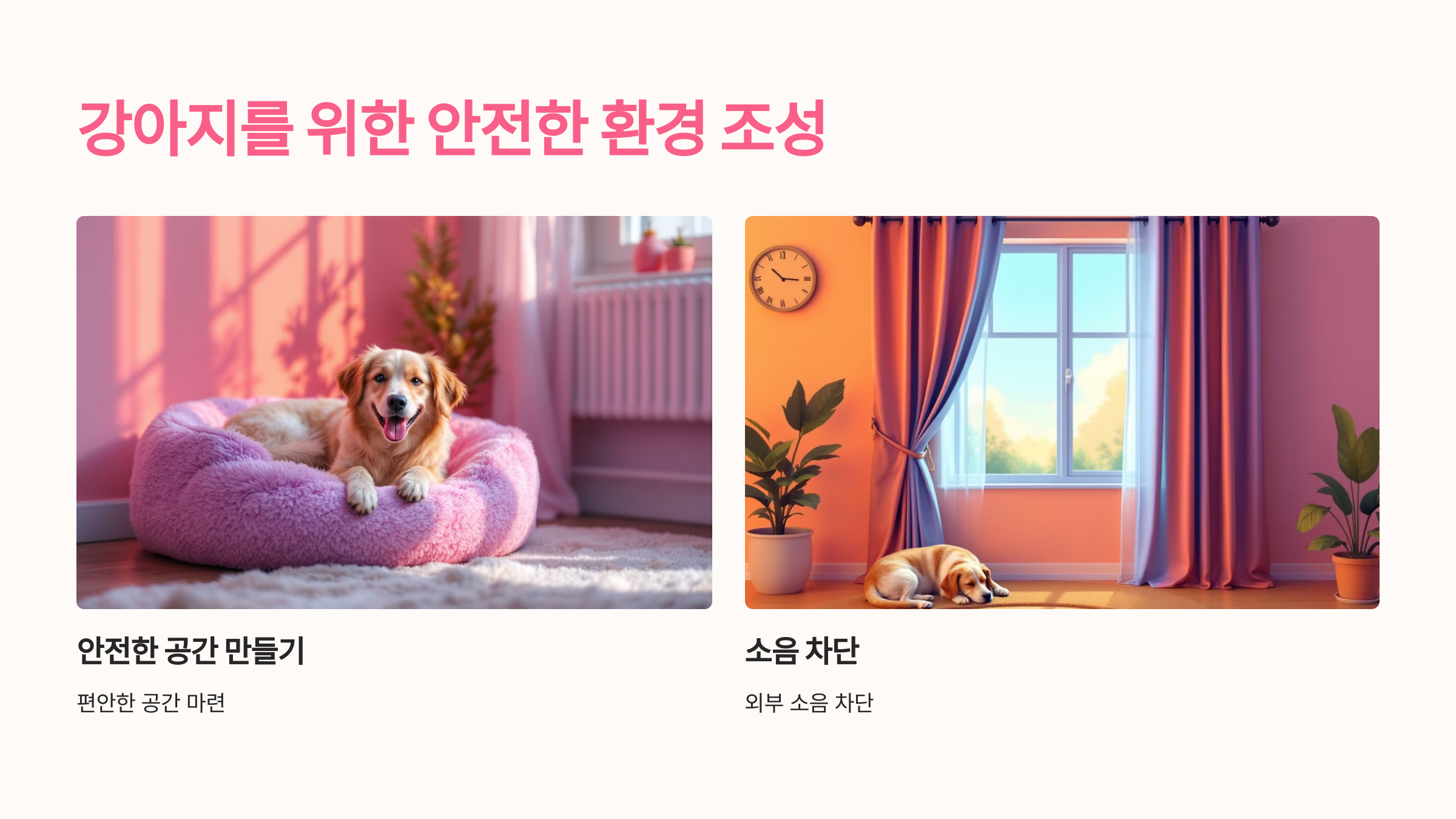 강아지를 위한 안전한 환경 조성