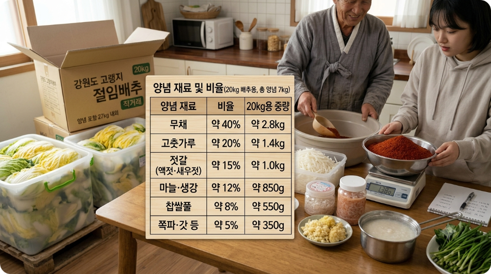 강원도 고랭지 절임배추 20kg 직거래 이미지