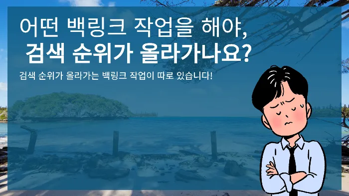 작업해야 하는 백링크 종류