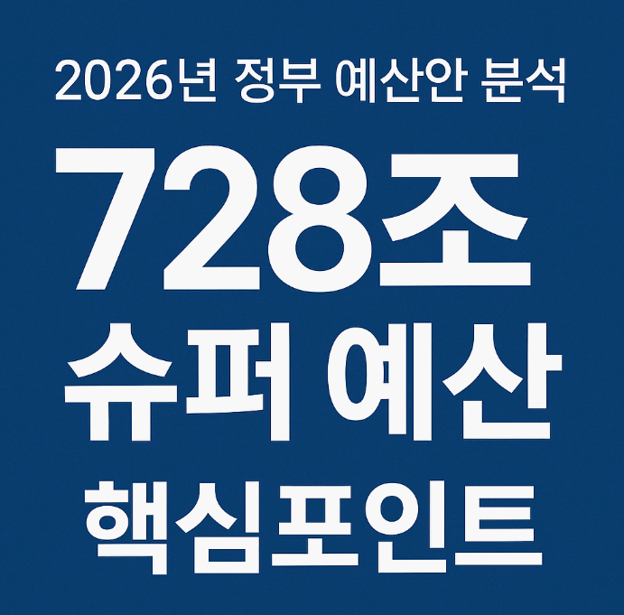 2026년도 정부 예산안 총정리｜728조 ‘슈퍼 예산’, 어디에 쓰일까?