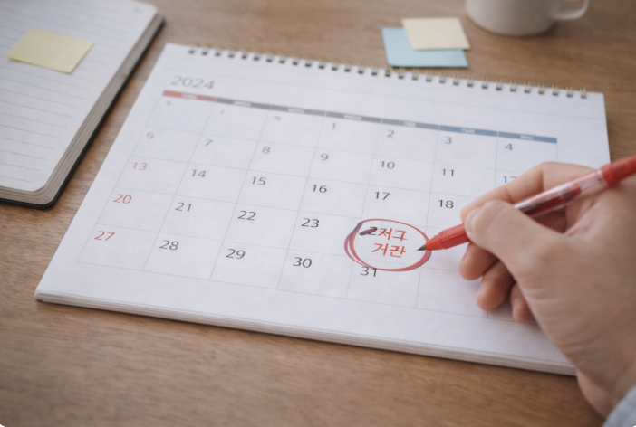 종합소득세 신고 기간을 달력으로 확인하며 연말정산 반영 시점을 점검하는 모습