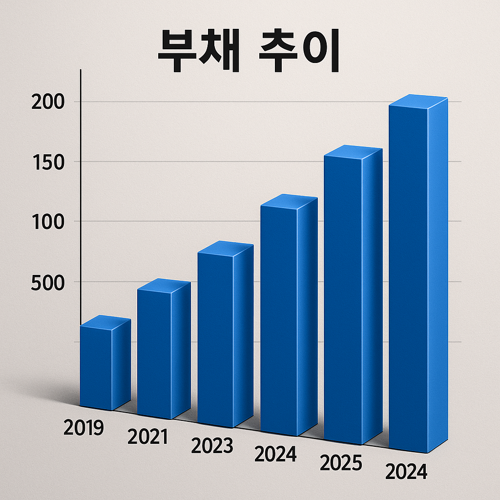 부채 추이 그래프