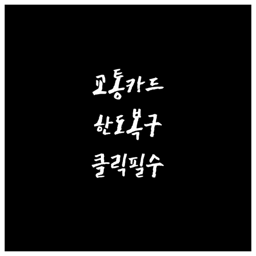 모두의카드 재발급 후 네이버페이 교통..