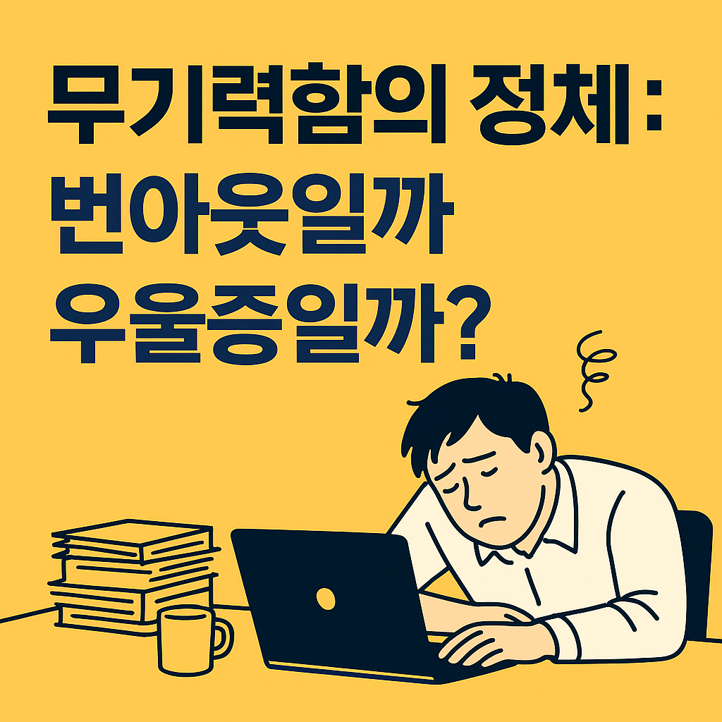 무기력함의 정체, 번아웃, 우울증 심리
