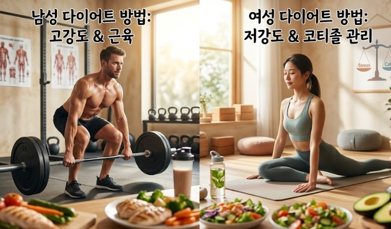남자, 여자 다이어트