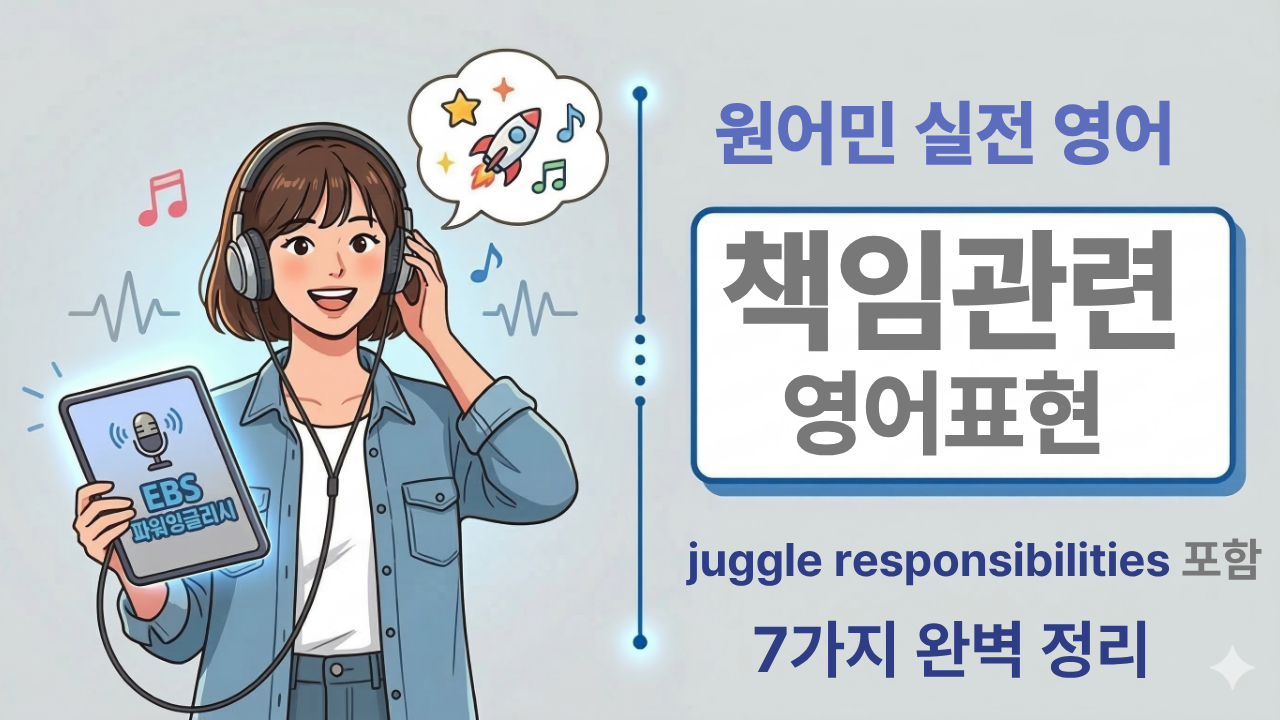 직장 영어 회화 필수 표현, 책임 관련 영어 이디엄 7가지 정리