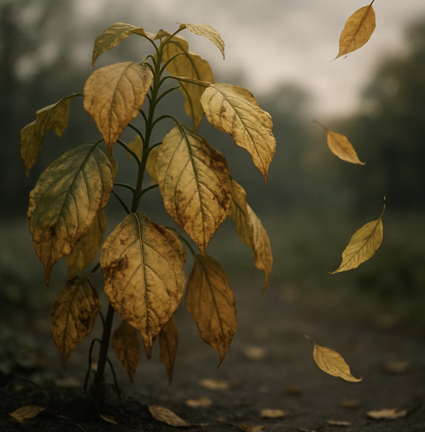 노란 잎이 떨어지는 이유