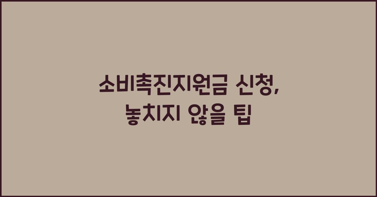 소비촉진지원금 신청