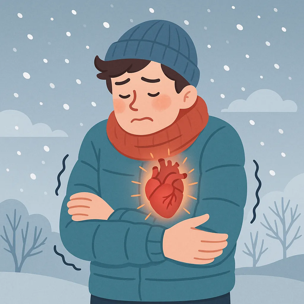 추운-날씨에-심장이-빨리-뛰는-이유를-표현한-일러스트-심장과-추위에-떨고-있는-사람의-모습