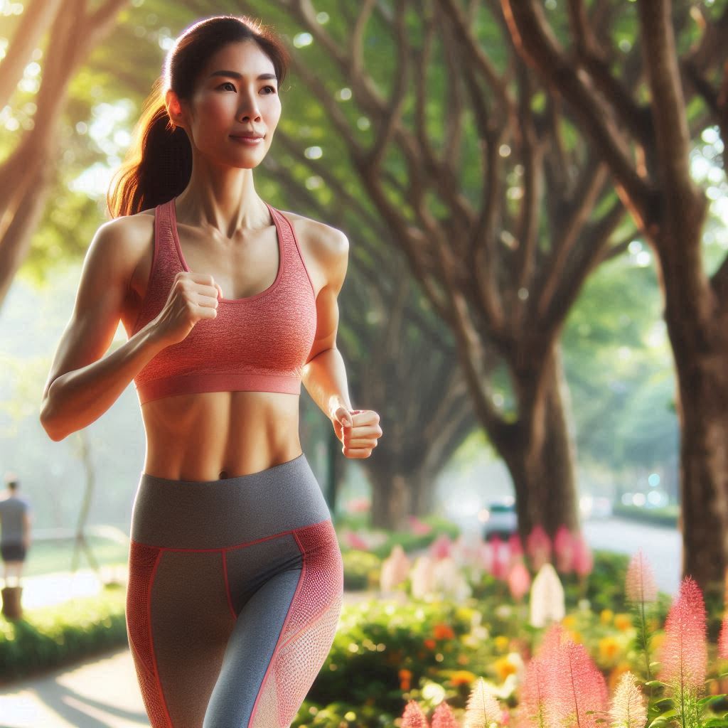 단기 다이어트를 위해 운동하는 여성