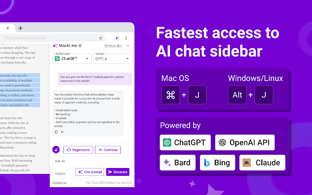 Chrome 확장 프로그램 UseChatGPT.AI