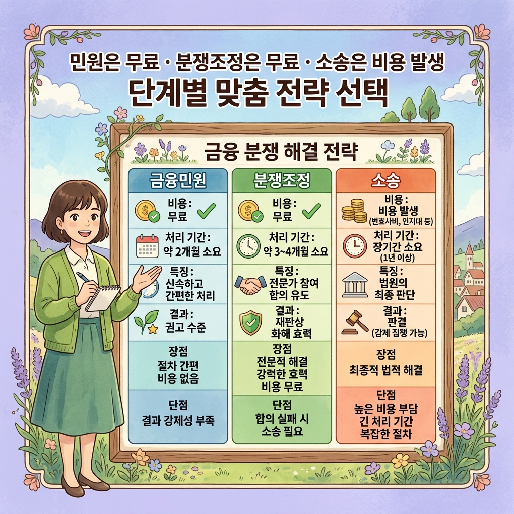 금융민원 분쟁조정 소송 3가지 비교 단계별 전략