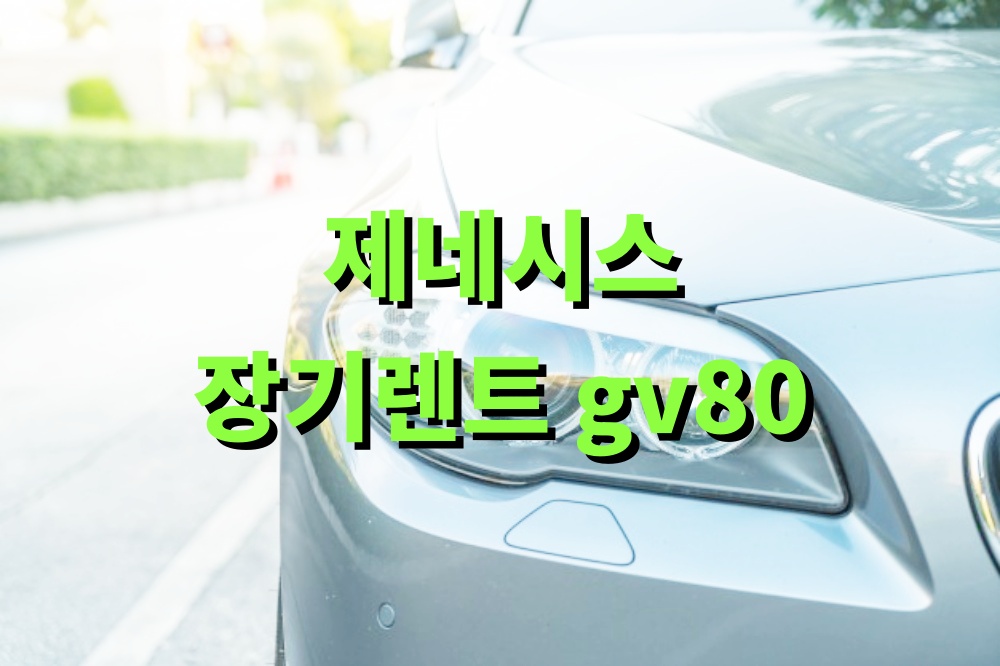 제네시스 장기렌트 gv80
