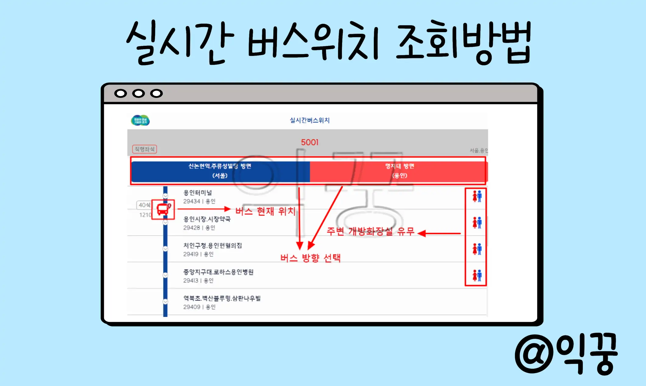 서울 및 경기도 실시간 버스 도착정보 조회방법4