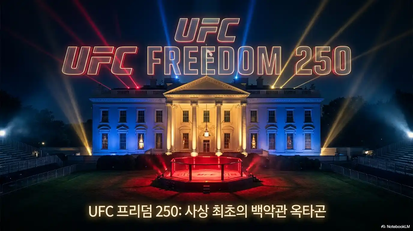 UFC 프리덤 250 백악관 옥타곤 포스터 - 사상 최초 백악관 UFC 이벤트